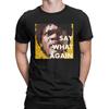 Magliette da uomo Pulp Fiction Say What Again Cotone Puro Abbigliamento Divertente Manica Corta Girocollo T-Shirt Maglietta da Adulto