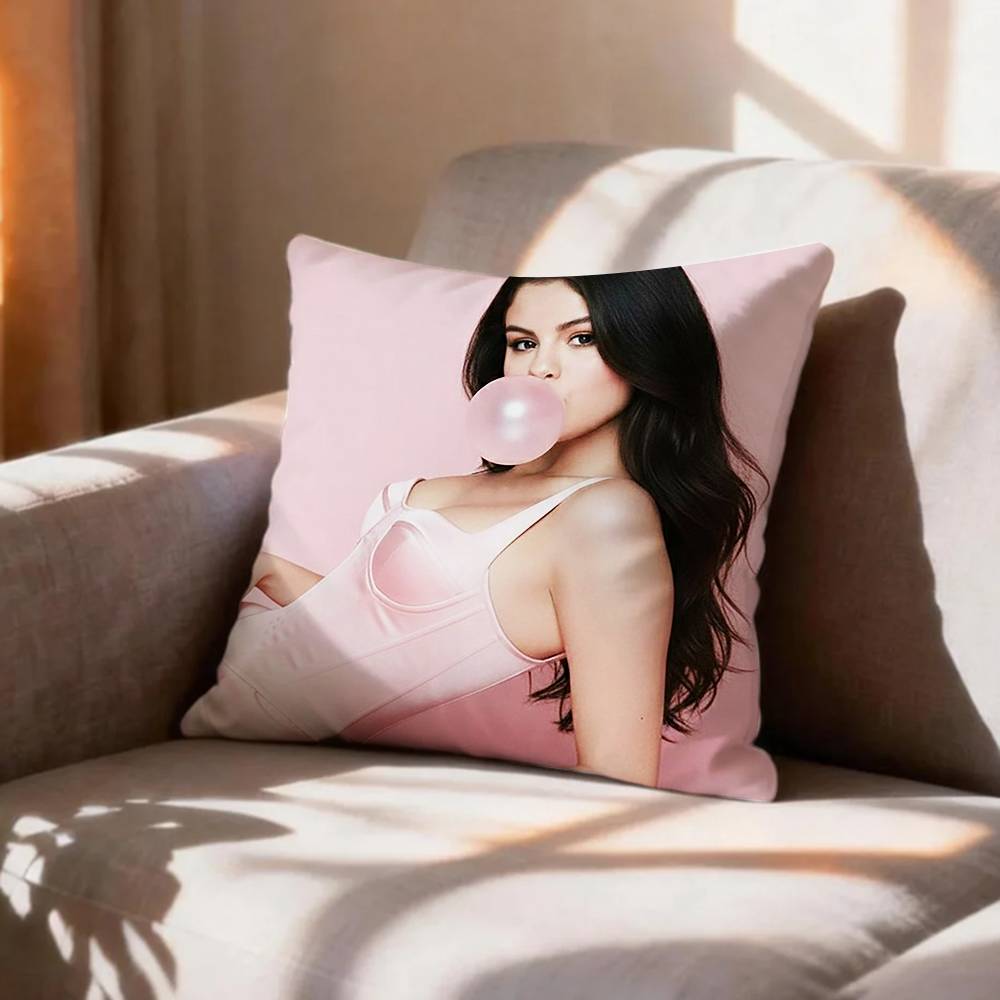 Sweet Girly SSelena Gomez Pillow Case Pattern Printed Pillowcase For Living Room Sofa Cushion Cover