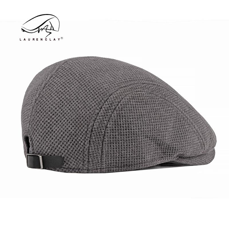 

British Style Beret Hat Men s Korean Style Autumn and Winter New Advance Hat Thickened Warm 55-60cm