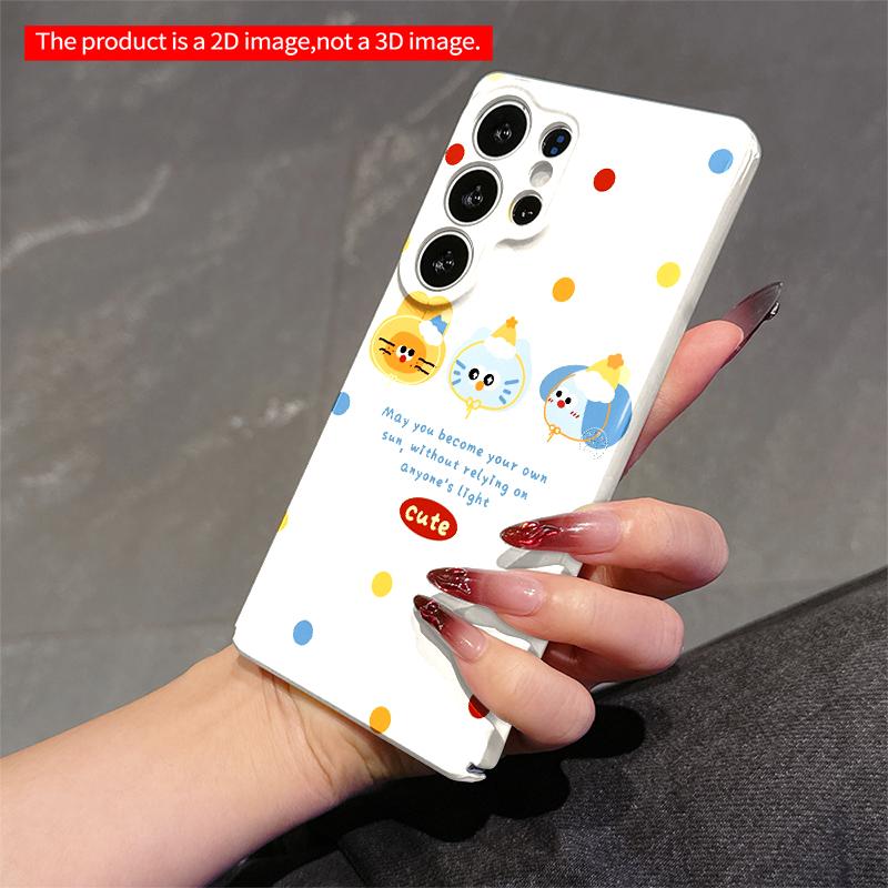 2DFlat Samsung Phone Case Cute Sun Characters Phone Case Applicable To Galaxy S22 S23 S24 S25ULTRA S26 A12 A13 A14 A15 A16 A34 A35 A54 A55