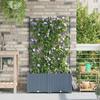 Garden Planter 2 Pcs Light Grey 80 X 40 X 142 Cm Plastic