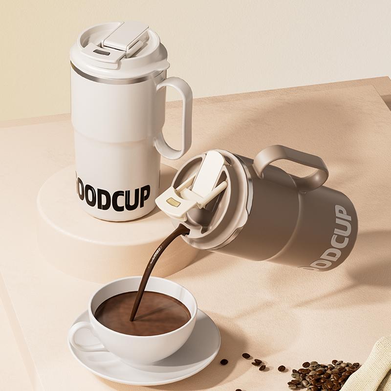 VALE A PENA COMPRAR Caneca Térmica de Aço Inoxidável 304 de Parede Dupla com Alça e Canudo Portátil de Grande Capacidade Copo Térmico para Água Copo de Café