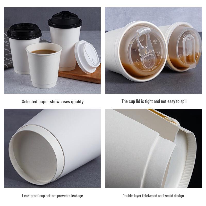Handun Insulated Disposable Paper Cups for Coffee and Milk Tea