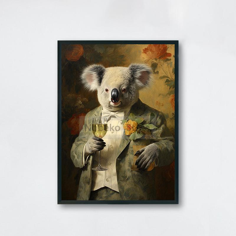 Vintage Animal Cocktail Poster Trendy Antique Prints Canvas Painting Funny Kitchen Wall Art Home Room Retro Bar Cart Decoration