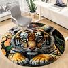 1pc Tiger Cub Office Round Area Rug, Under Office Chairs Bedroom Living Room Home Decor, Room Deco