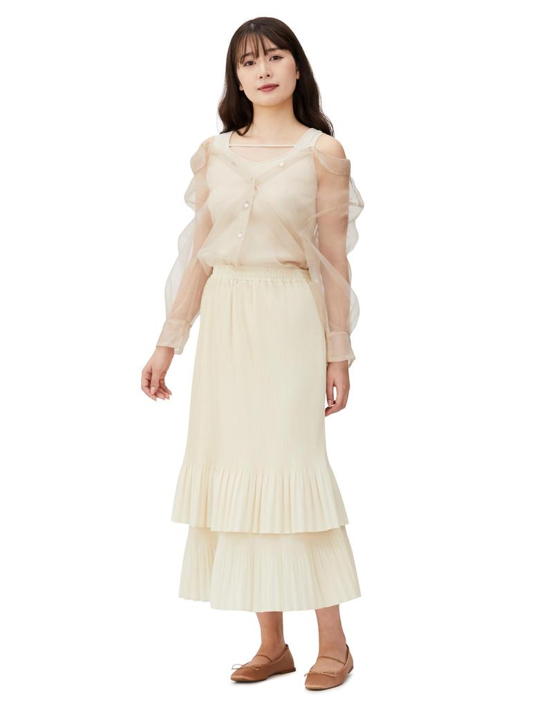 [JILL von JILL STUART] [Vorbestellung]: [Ankunft Ende März - Anfang April] Transparentes Hemd-Lagen-Set