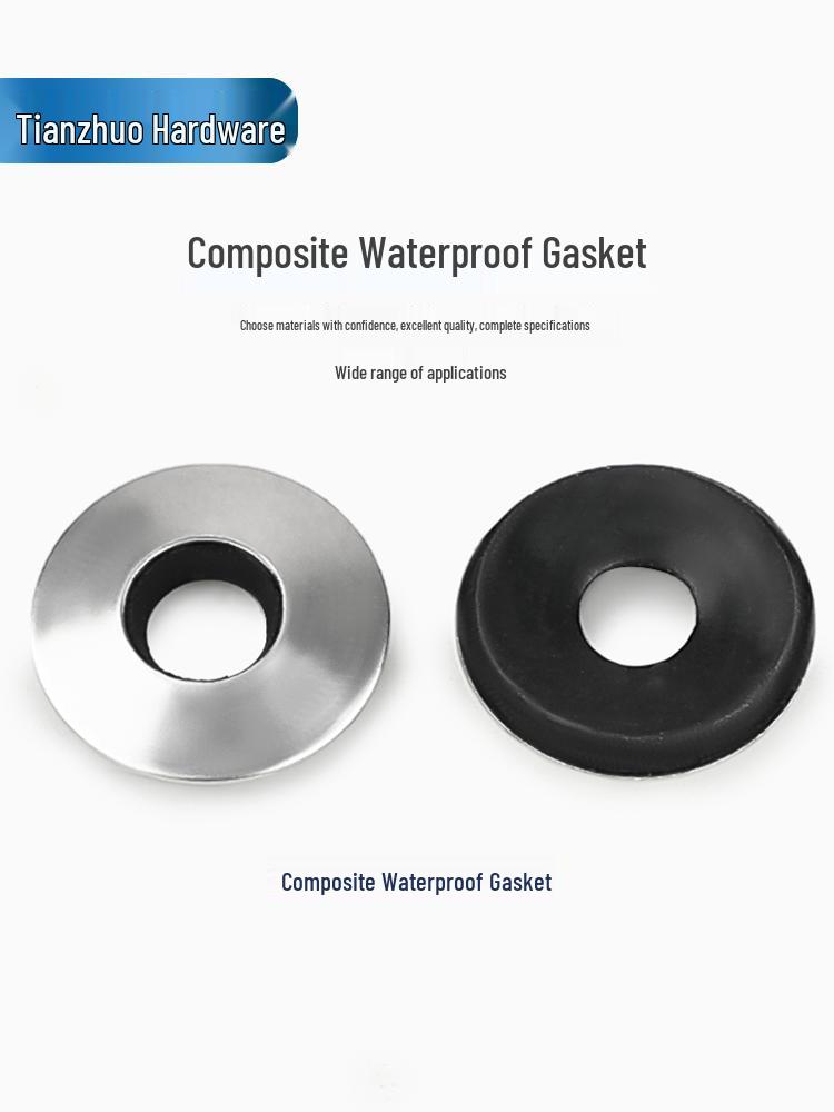 304 Stainless Steel Waterproof EPDM Non-Slip Self-Tapping Screws with Composite Gasket for Color Steel Tiles