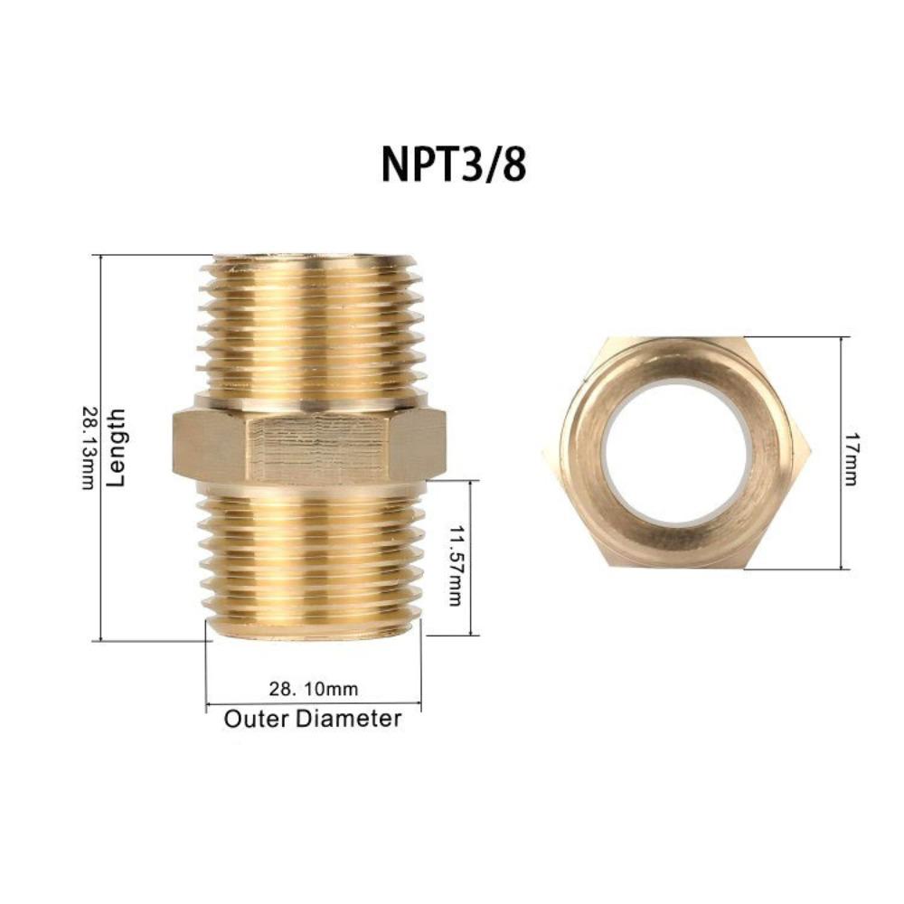 Male Thread Brass Nipples Hex Design NPT Male Nipples Fittings Hex Nipple Connectors