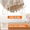 Linen Large Drawstring Storage Bags, 2Pcs Reble 12 x 16 in Cotton Bread Bags Keeps Bread Fresh for Dinner Party & Bakery