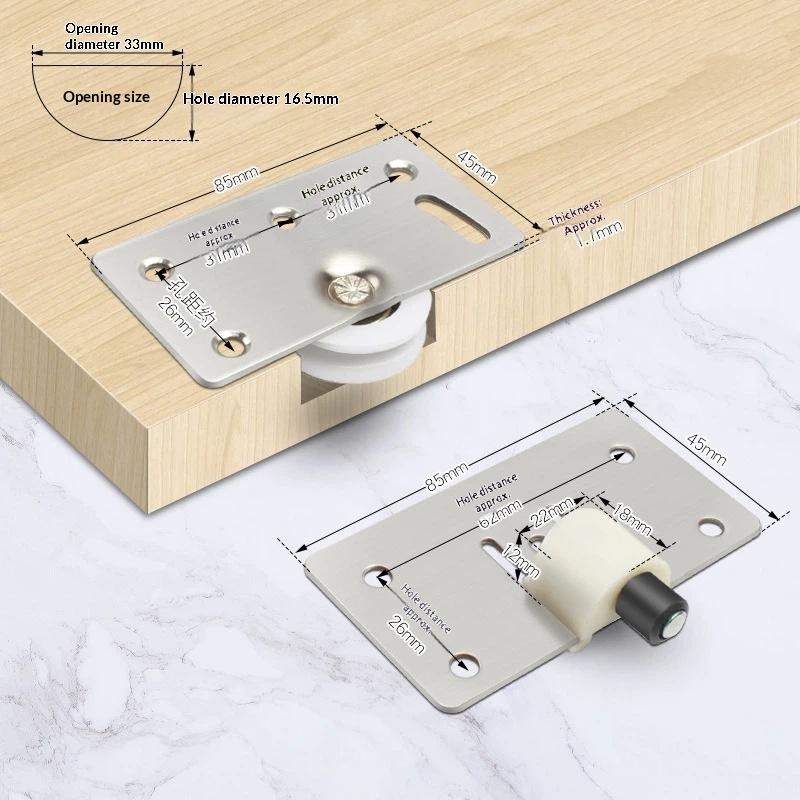 Sliding Door Wheels Pulley Rollers Stainless Steel Furniture Hardware Wardrobe Sliding Door Adjustable Wheels