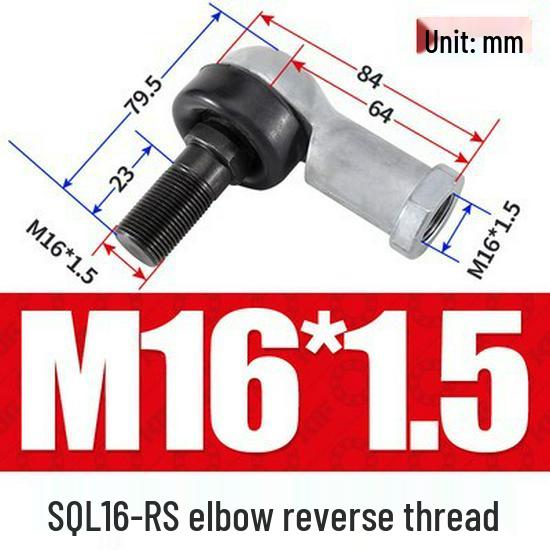 Bent Rod End Joint Bearing with Ball Joint SQ/SQZ5 - Sizes 6 to 22-RS