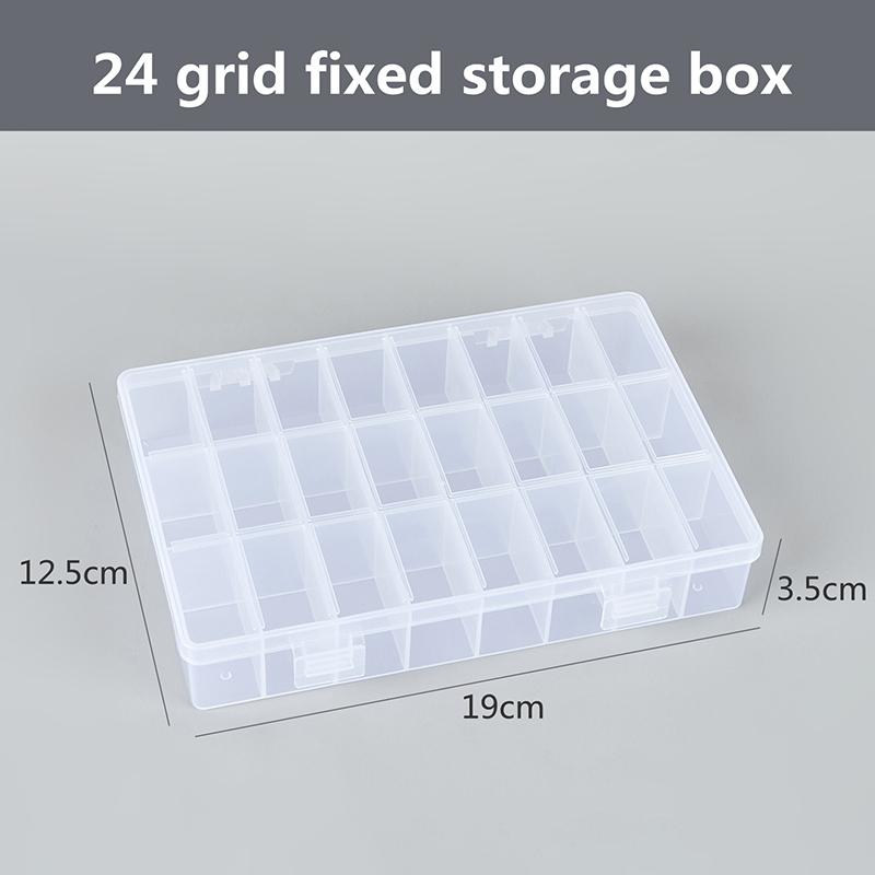Transparent Plastic Storage Box For Small Component Jewelry Tool Box Bead Pills Organizer Nail Art Tip Case Container