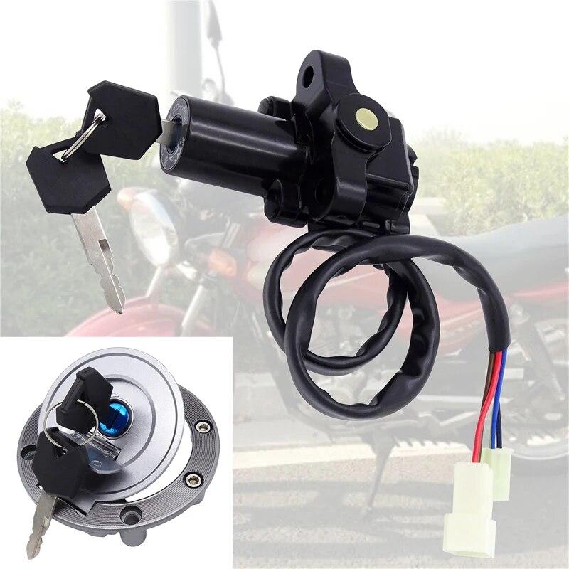 Motocyklový uzávěr palivového plynu se 2 klíči Lgnition, sada zámku pro Yamaha MT03 06-12 YZF R6 R1 XJ6 FJ09 FZ09 FZ07 FJ13 FZ1 FZ6 FZ8