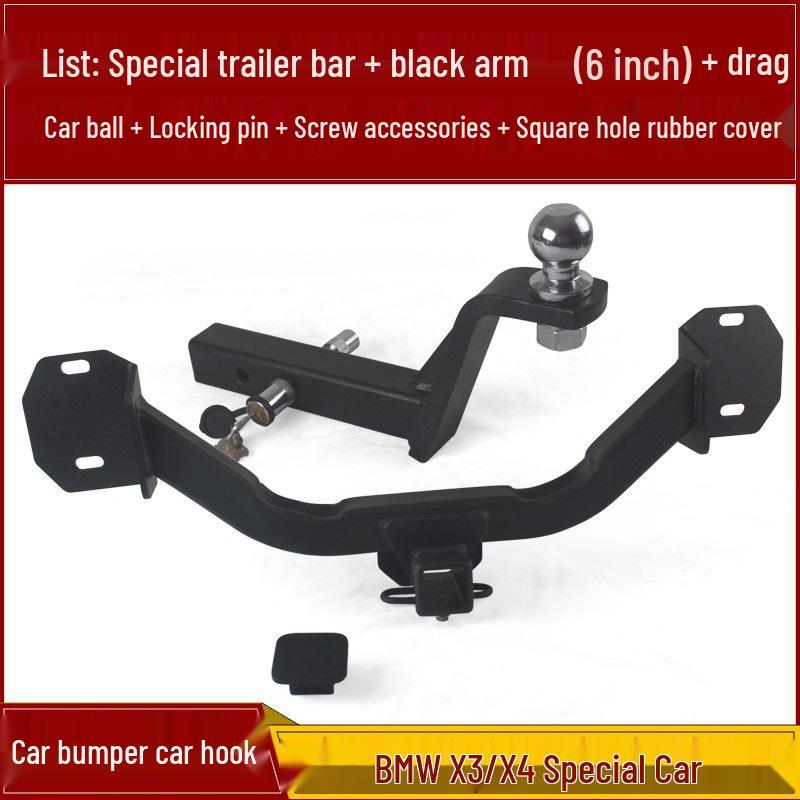 Compatible BMW X3/X4 Trailer Hitch & Rear Tow Hook Set