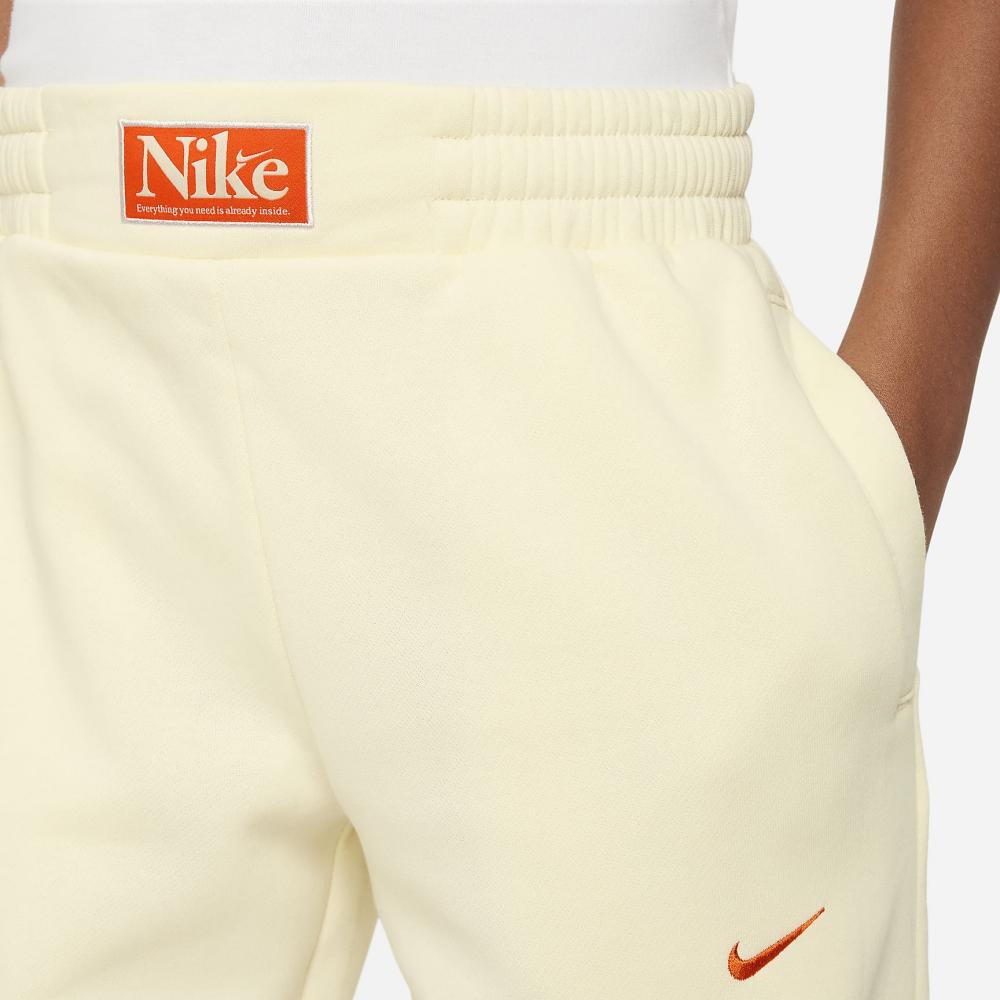 Nike Culture Of Basketball Logo Print Cuffed Knit Sports Pants Kids bottoms Lemon-Yellow FD4016-113