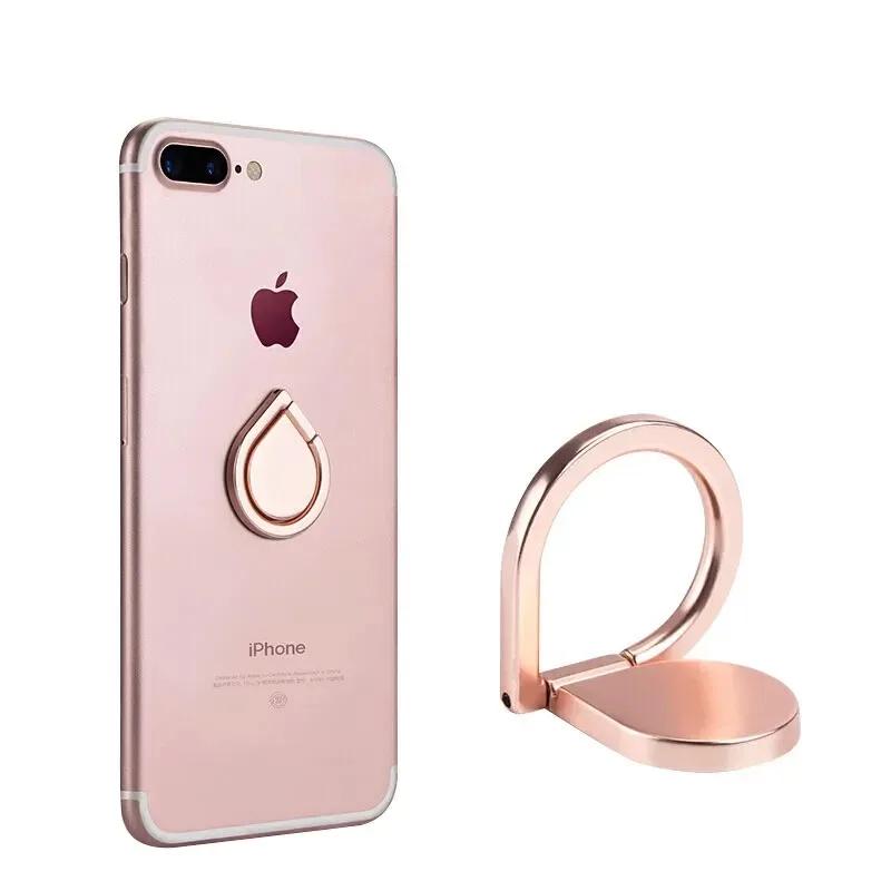 Magnetic Metal Mobile Phone Finger Ring Folding Holder GPS Stand for Huawei IPhone 14 15 Xiaomi Universal Phone Accessories