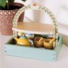 Childrens Pretend Play Tea Set With Wooden Dessert Shelf For Imaginative Kitchen Role Play