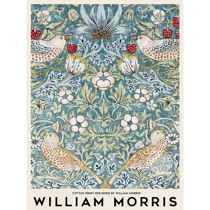 Canvas Painting Wall Art Pictures Abstract William Morris Flower Leaf Bird Vintage Posters and Prints for Living Room Home Decor