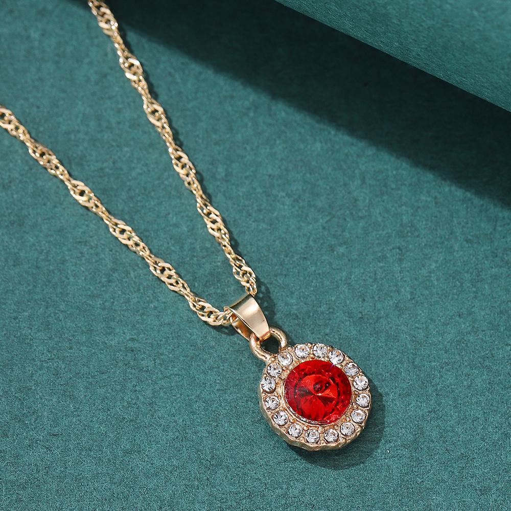 5-teiliges Zirkon-Set für Damen, Luxus Damenmode Casual Armbänder, Halskette, Ring Ohrringe Zirkon-Set, Geeignet für den täglichen Gebrauch, Gi