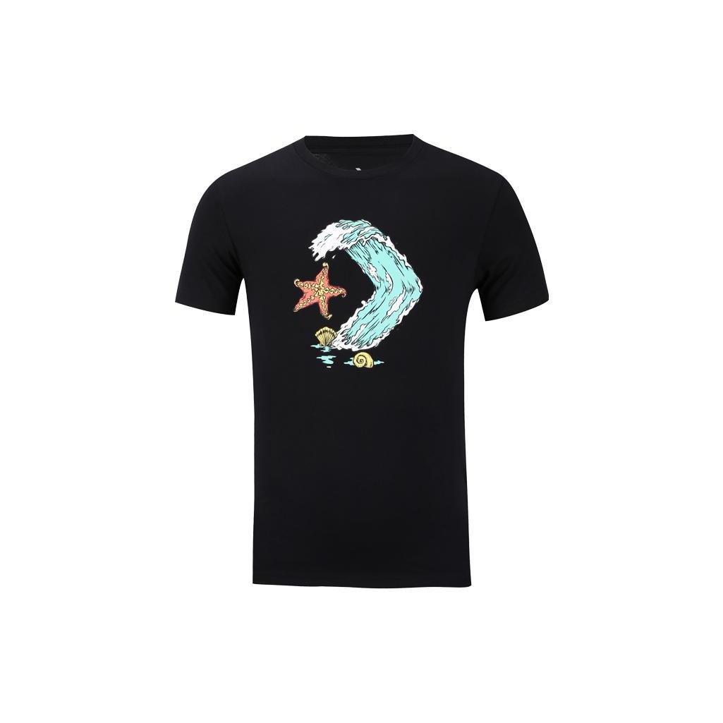 Converse Star Chevron Ocean T-Shirt Asia Sizing Black Men s 10008087-A01 L
