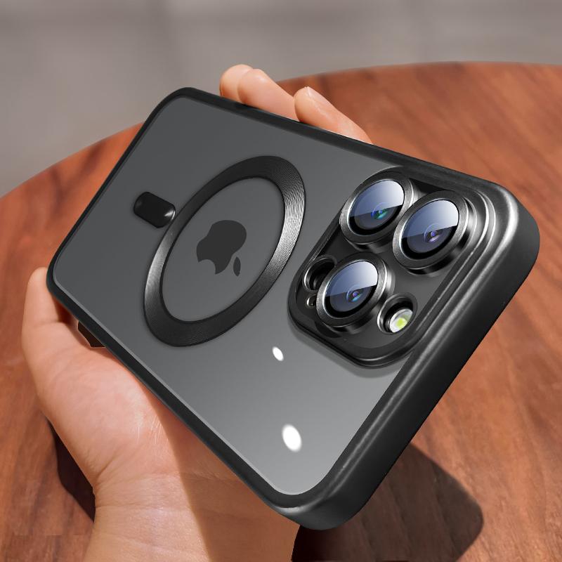 

Luxury Magnetic Wireless Charge Case For iPhone 15 14 13 12 11 Pro Max Plus Fashion Plating Frosted Matte Magsafe Bumper Cover For iPhone 14