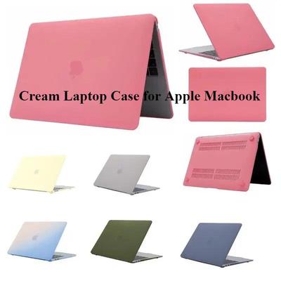 Krem Laptop çantası Apple Macbook Air Pro 13 15 16 Retina M1 çip 2020 2021 dokunmatik çubuk kimlik gökkuşağı sert koruyucu kabuk kapak