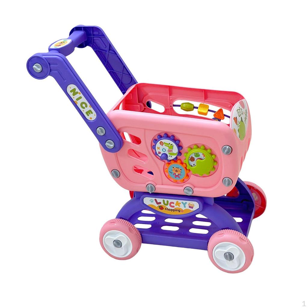 Children's Toy Shopping Cart, Interactive Role-playing Grocery Model for Children