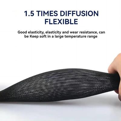 Black Nylon Wear-resistant Flame-retardant Fireproof Electric Cable Bundle Insulation Protection Braided Sleeve