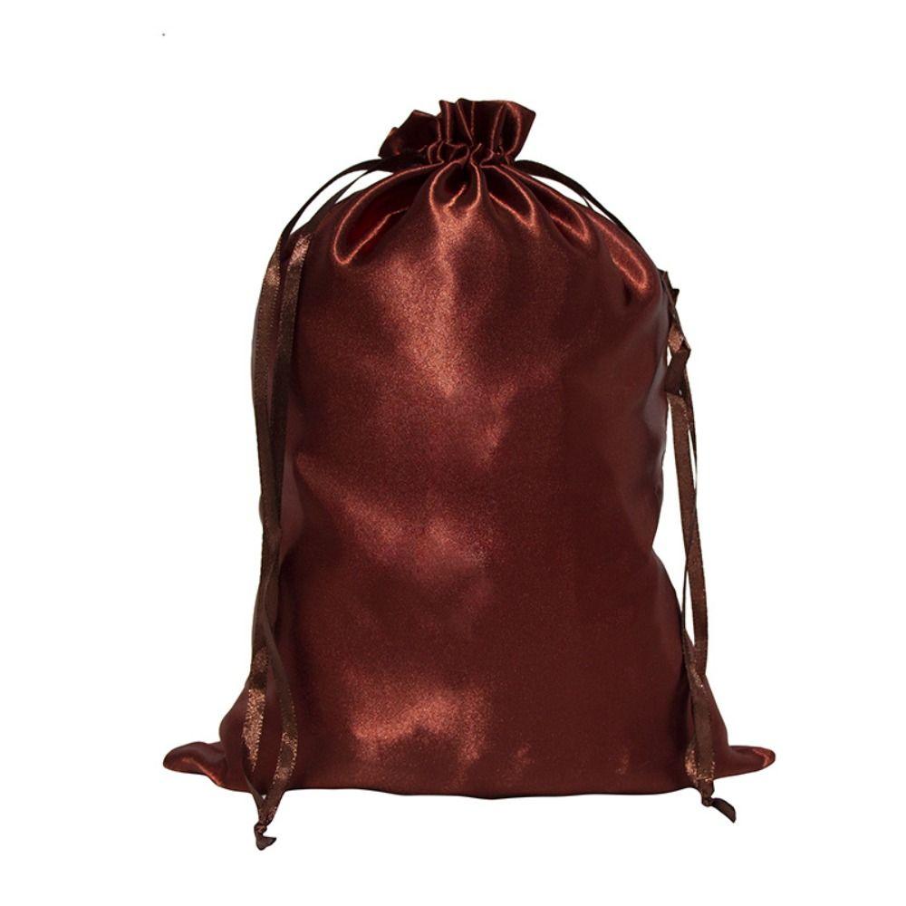 Gift Bags Pink Salon Black Satin Storage Bags Silk Wig Pouch Wig Packaging Tools Anti Dust Wig Bag