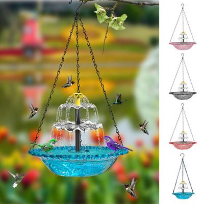 Fontana Solare Vasca per Uccelli Cascata Vasca Sospesa per Uccelli Fontana d'Acqua Solare Vasca per Uccelli da Esterno Vasca per Colibrì Vasca Doccia per Giardino Patio