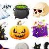 Creative Halloween Gifts for Friends Wall Stickers, PVC Waterproof Decals Windows, Classic Ghosts Glass Windows Pumpkins Skeletons Self-adhesive