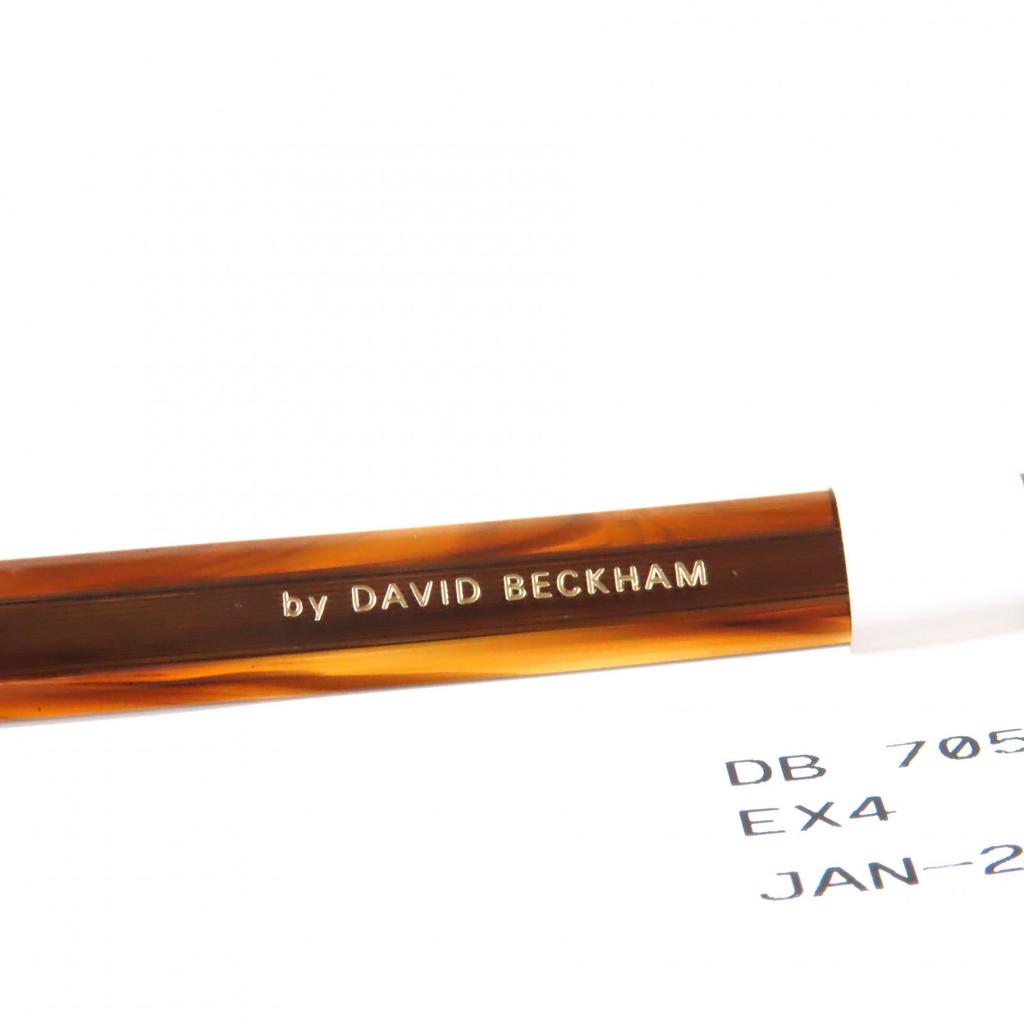Pristine Eyewear by David Beckham Glasses Marble Pattern Clear Brown Mens DB7050 Used