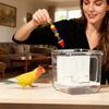 Cockatiel Feeder Clear Bird Food Dispenser Cage Food Dispenser For Conure Parrot Parakeet Cockatoo Canary Finch Cockatiel