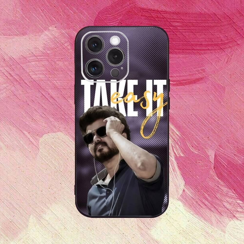 T-Thalapathy TV V-Vijay Handyhülle Für iPhone 17,16,15,14,13,12,11 Plus,Pro Max,XS,Weiche Silikon Schwarze Hülle