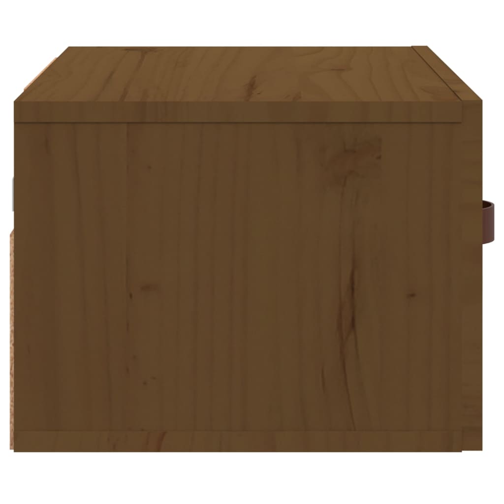 Wall Mounted Nightstand Honey Brown 40 X 29.5 X 22 Cm