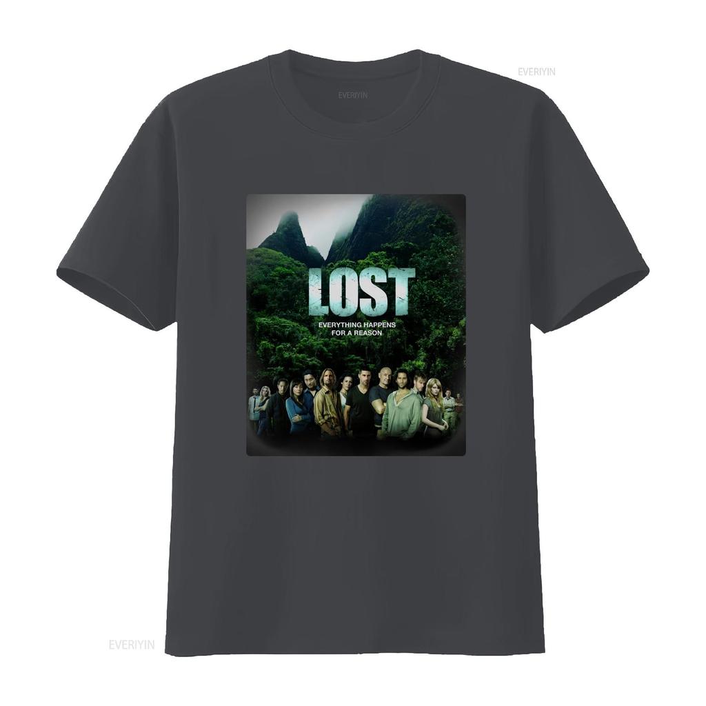 Lost TV Series T Shirt vintage Washed fashion streetwear Stretched Soft Comfortable designer clothes graphic Casual Stylish