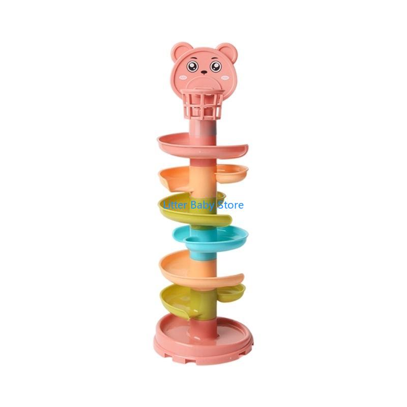 N80C Children'S Track Rotating Music Rolling Ball Stacking Music Toy