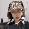 Leopard Print Scarf Peaked Cap Floral Strappy Bandana Cap Triangle Headscarf Hat  Summer Outing