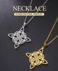Dawapara Hexenknoten Halskette Keltisch Glücksbringer Irischer Schmuck Edelstahl Wicca Vintage Reichtum Amulett Damen Halskette