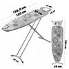 KADAX Ironing Board 120x38cm Wide Top Foldable Iron Holder