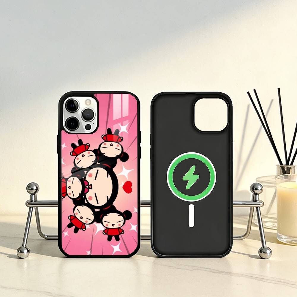 Chinese Doll Pucca And Garu Phone Case For iPhone17,16,15,14,13,12,11 Plus,Pro Max Magnetic For Magsafe Wireless Charging