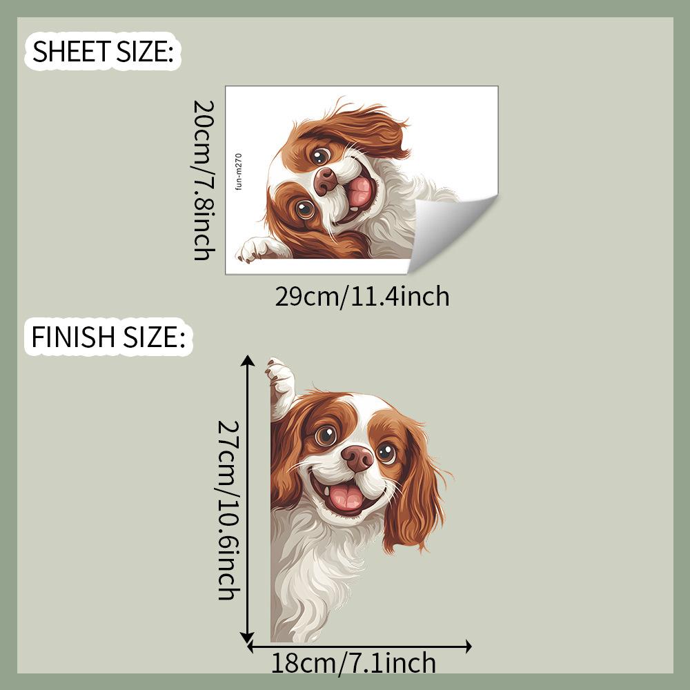 

Милые подглядывающие щенки Наклейки для украшения дома на Ванную комнату, Туалет и Унитаз 29*29CM/fun-m270