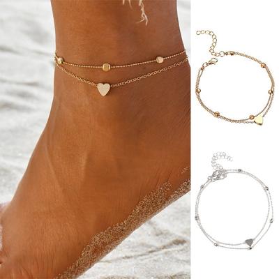 Bracciale con ciondolo a forma di cuore in acciaio inossidabile