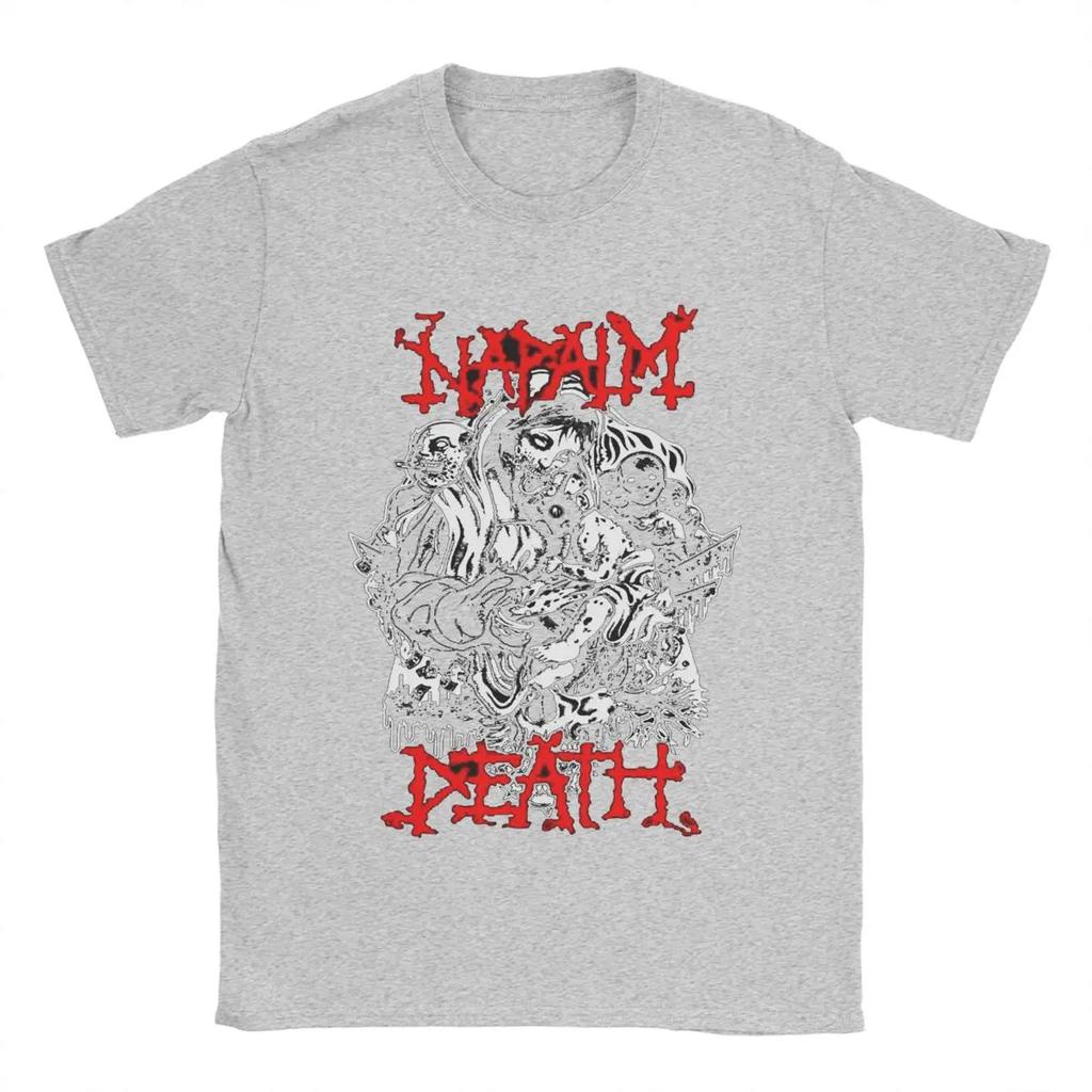 Herr T-shirt Napalm Death Nyhet Ren Bomull T-shirt Kortärmad T-shirt Rundhals Kläder Plusstorlek