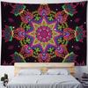 Bohemian Home Fabric Wall Decor Mandala Tapestry Wall Hanging Psychedelic Multicolor Geometric Fractal Art Room Decor