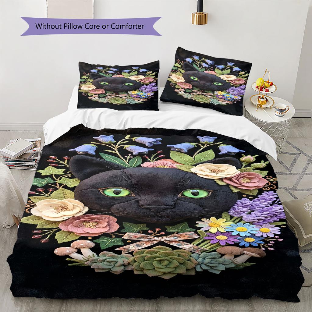 Gentle Calm Bedding Quilt Set Quilt Cover Pillowcase Home Decoration Birthday Gift (1 * Duvet Cover + 2 * Pillowcase, Without Core)