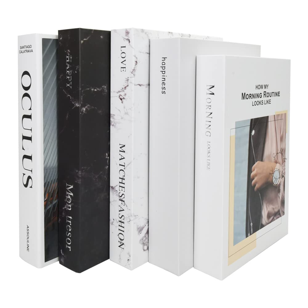 

Интерьерная книга Книга-муляж Западный стиль Набор из 5 книг Легкий дизайн Предмет Украшение Дизайн пространства Дисплей (Западный стиль) белый