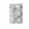 6pcs Unique Christmas Ball Ornaments Assorted Colors Patterns, Durable Plastic Hanging Decorations for Christmas Trees,Christmas Decorations