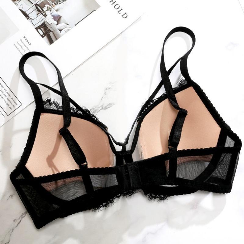Sexy reine Begierde Spitzen-Dessous-Set, Minimizer Push-Up Anti-Hänge-BH-Set für Frauen mit großer Oberweite für den Herbst