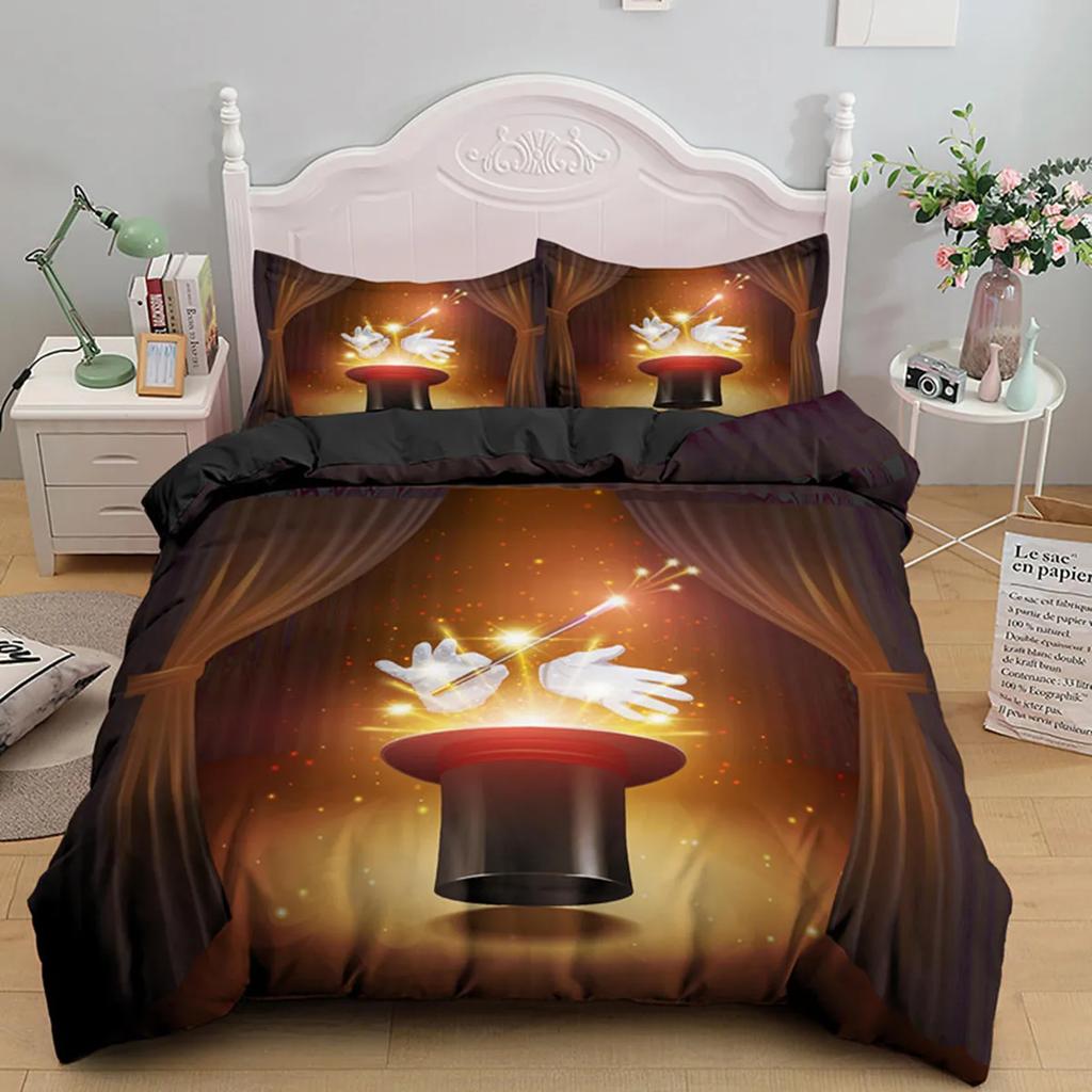 Magic Pattern Duvet Cover Fairy World Theme for Children Boys Girls Cartoon Fantasy Bedroom Decorations Polyester Quilt Cover